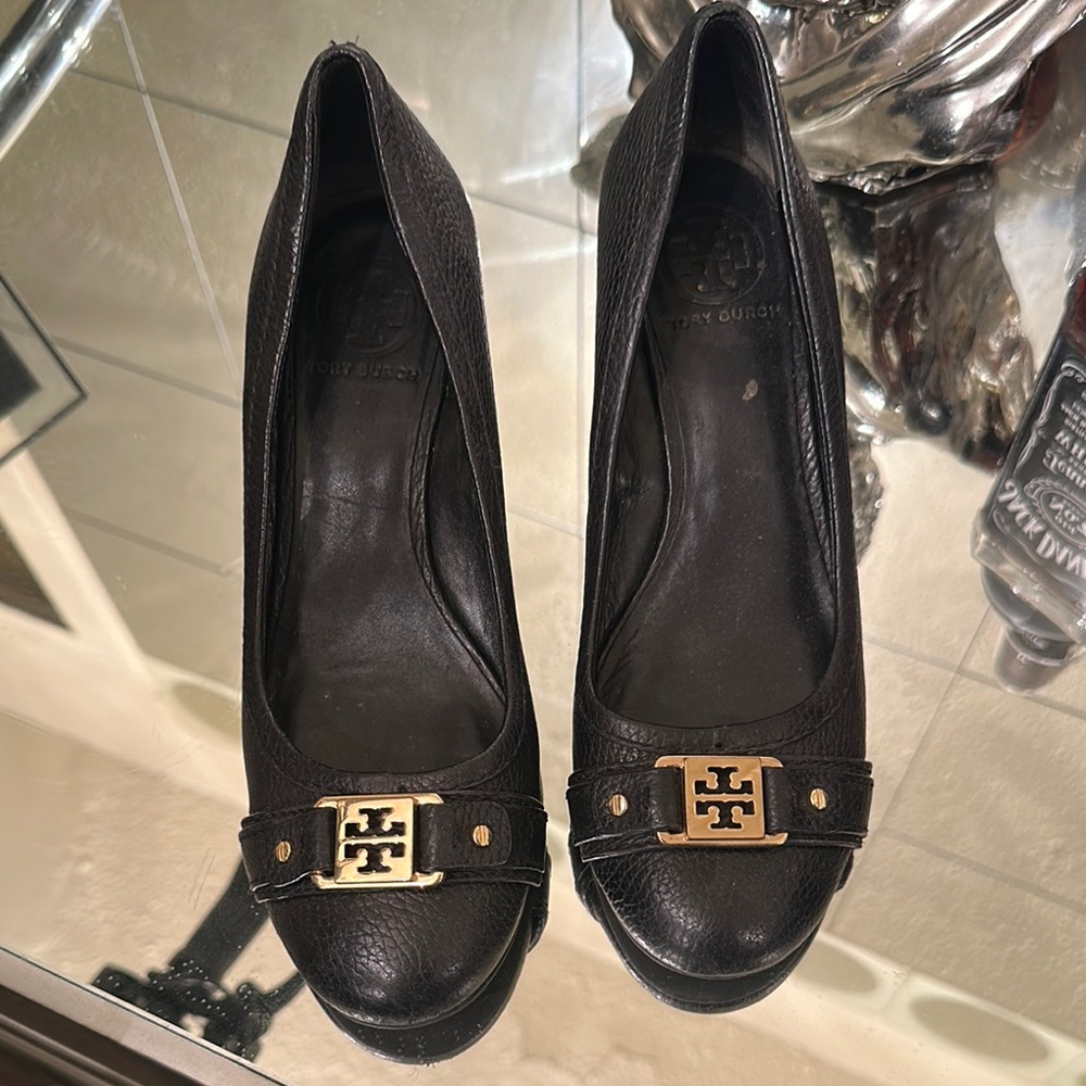 Tory Burch Black Leather Women's Shoes